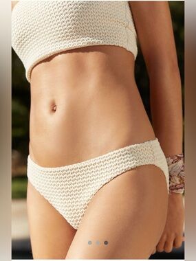 Seafolly Cream Crochet Bikini Set in ecru